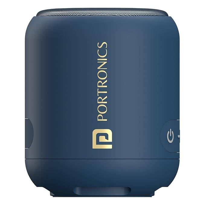Portronics SoundDrum 1 12W TWS Portable Bluetooth Speaker with Powerful Bass, Bluetooth 5.3V, 360° Surround Sound, USB Drive in, Type C Fast Charging(Blue)